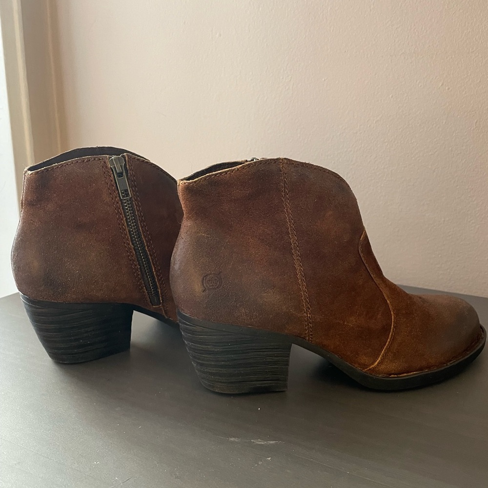 Born Brown Suede Ankle Booties - Picture 7 of 12
